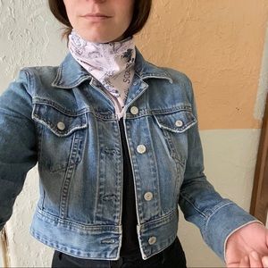 Cropped Denim Jacket by GAP